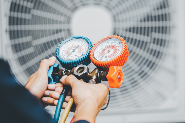 Air Conditioning Technician and A part of preparing to install n