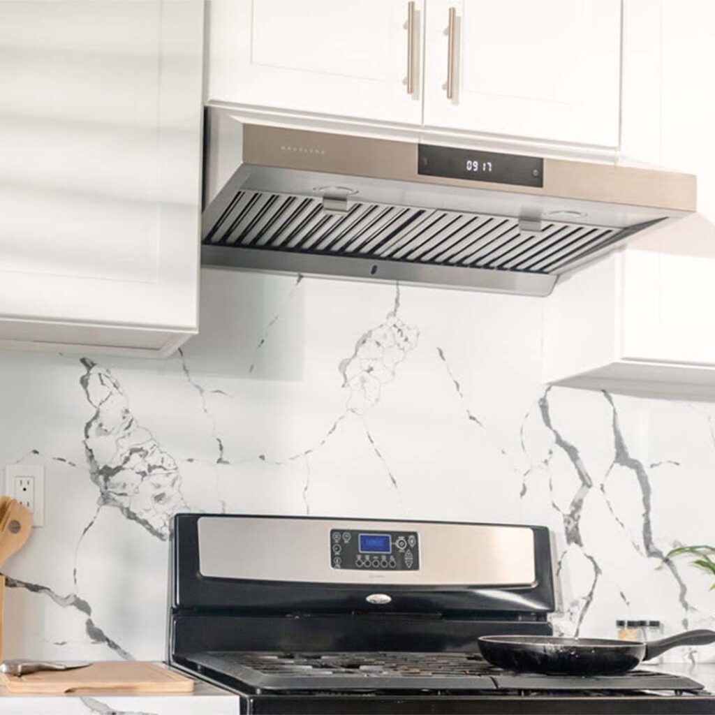 modern bathroom exhaust vent and kitchen