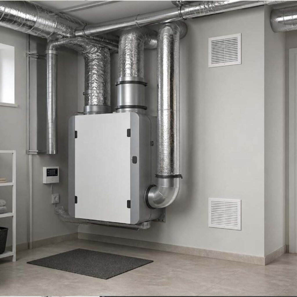 radon detector and home ventilation system